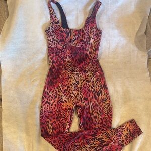 Full length leopard print bodysuit